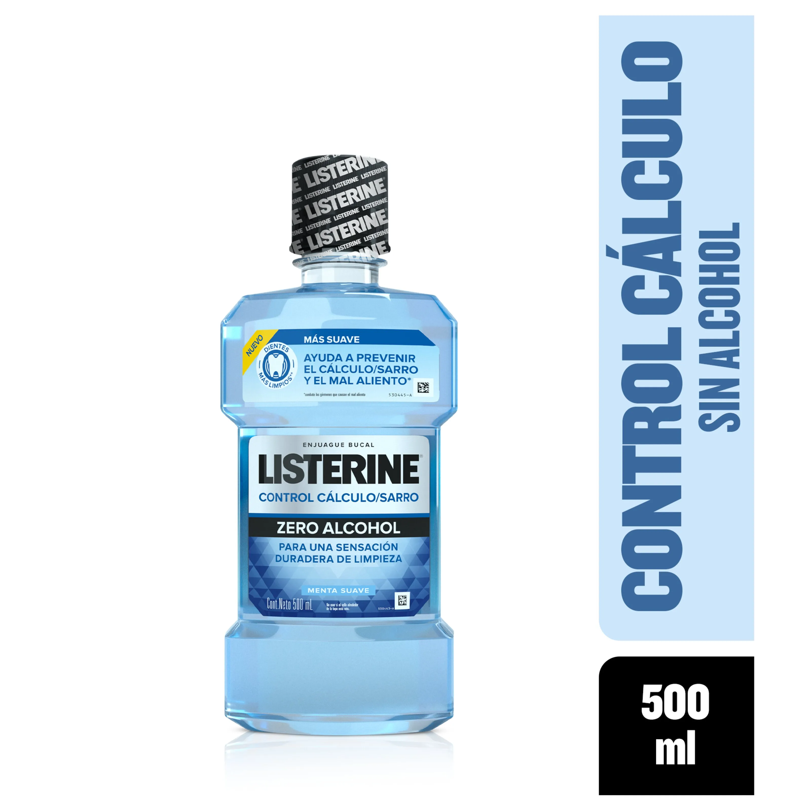 Enjuague Bucal Listerine Control Cálculo Zero Alcohol 500 Ml
