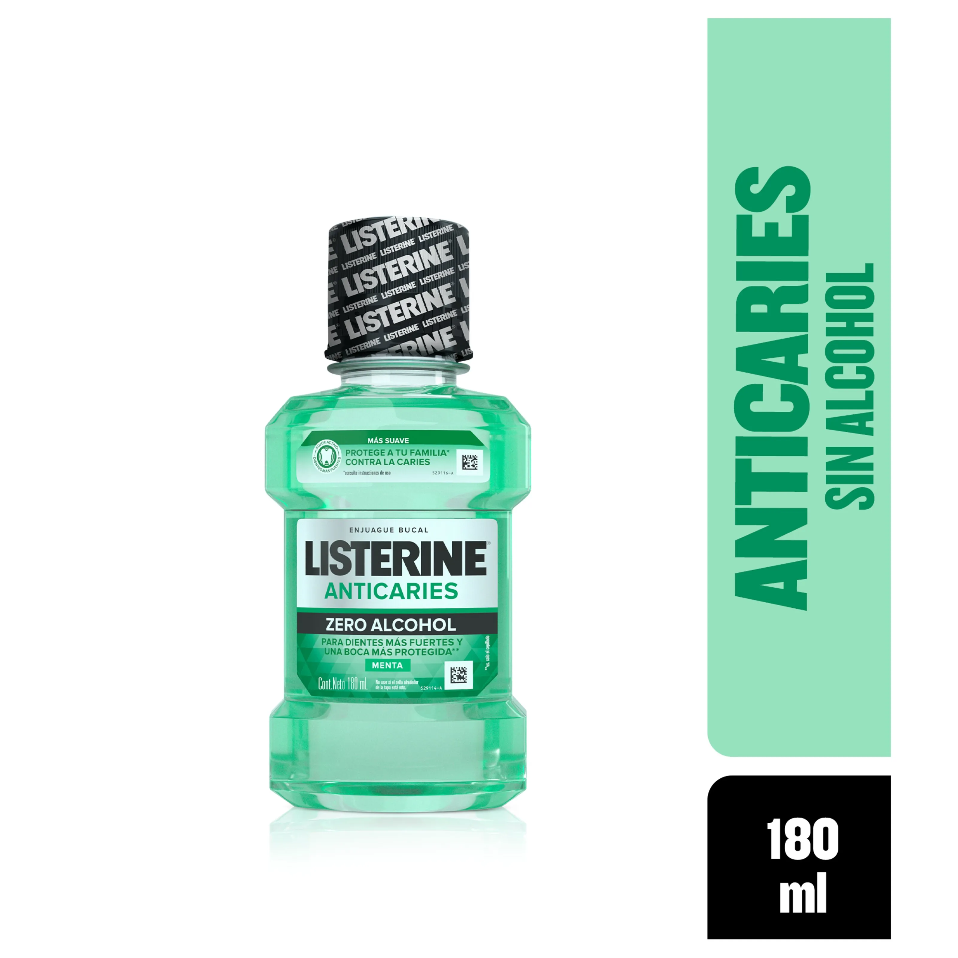 Enjuague Bucal Listerine Anticaries Zero Alcohol 180 Ml