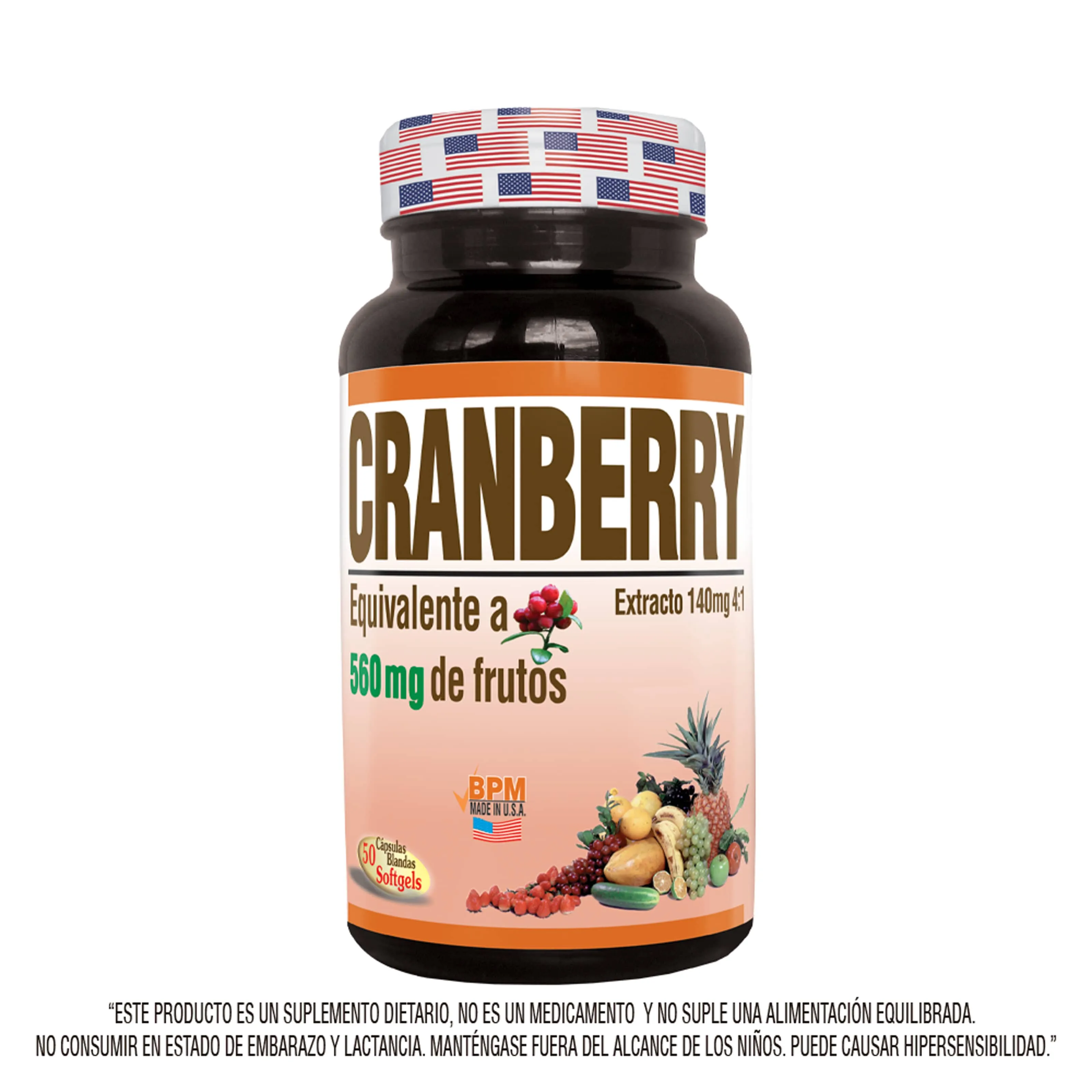 Cranberry 560 mg 50 Cápsulas