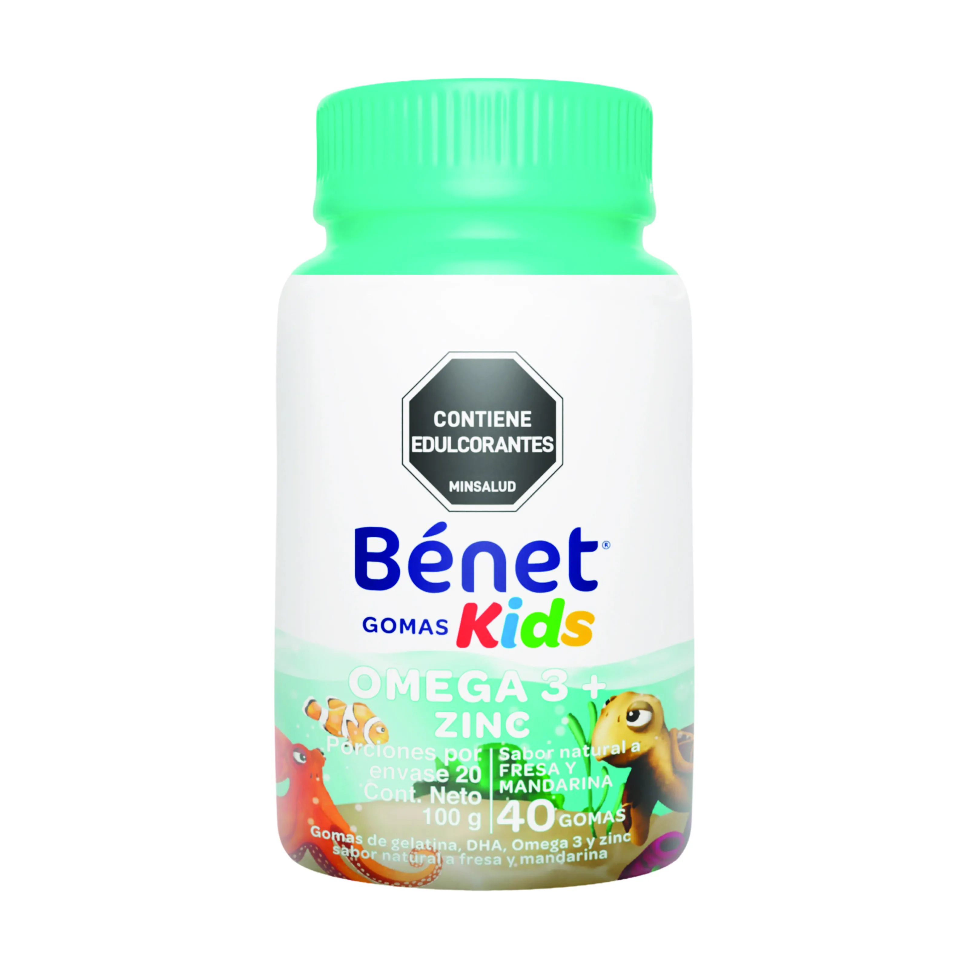 Gomas Benet Kids Sin Azucar 100 Gr Frasco 12 Und